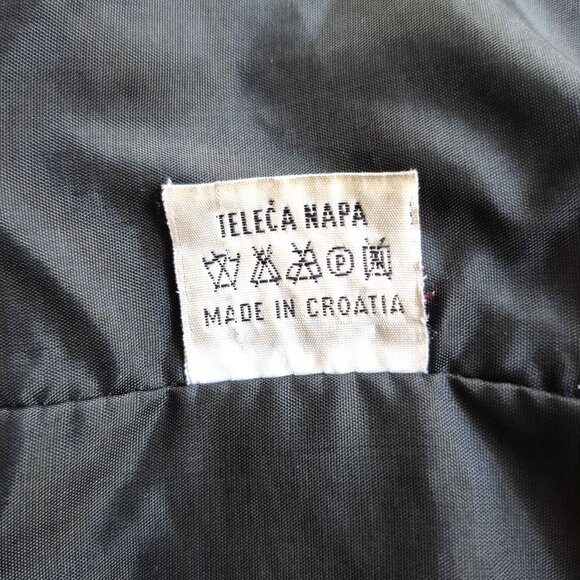 Vintage long black genuine leather coat, European size 38 - Picture 9 of 16